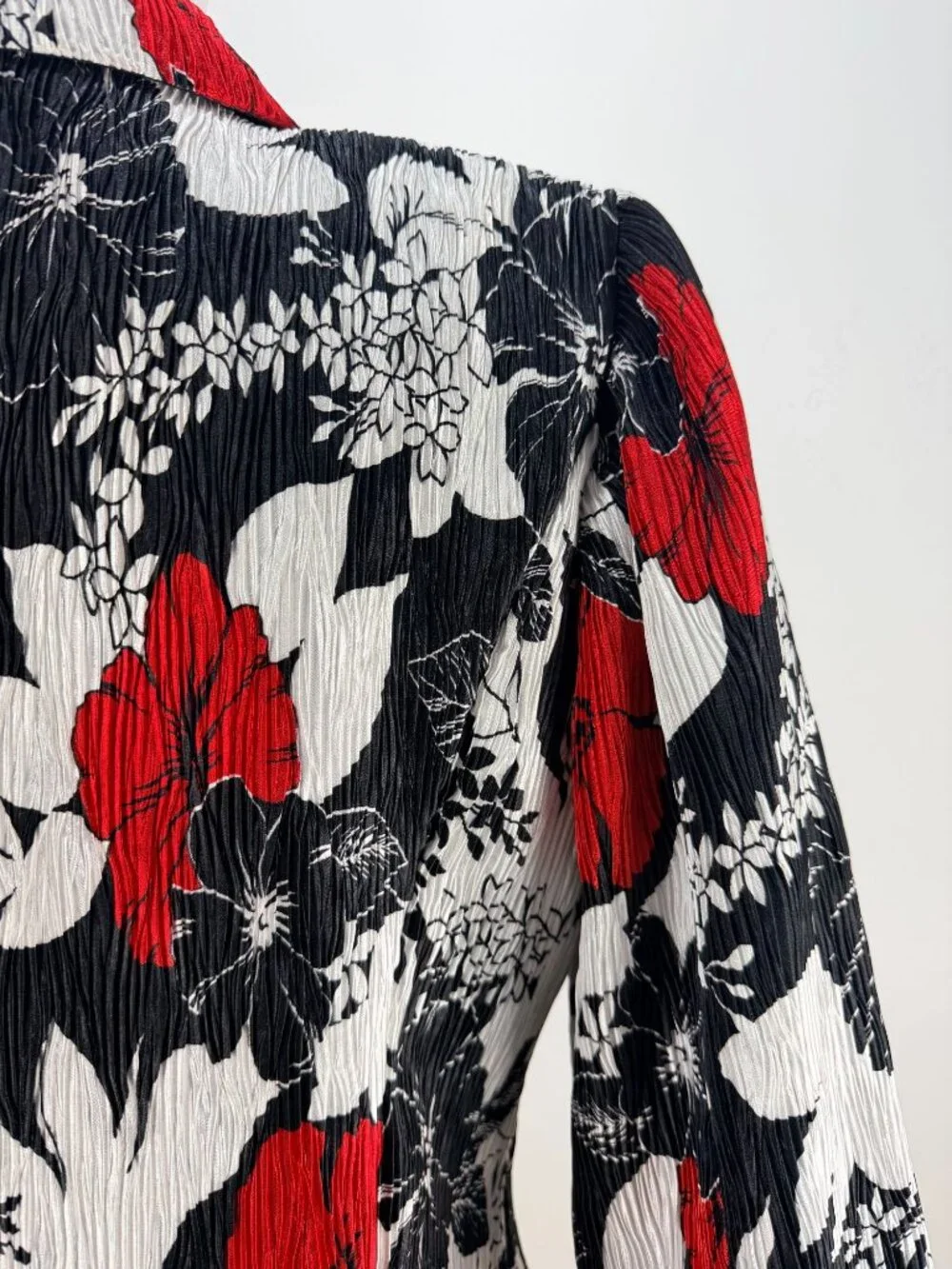 Jackie Jon Womens Floral Print Blazer Jacket Multicolor Size 6 Long Sleeve - Picture 11 of 13